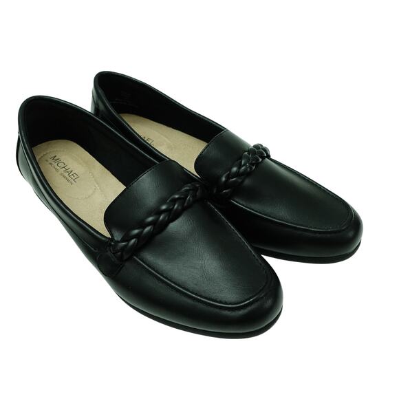 Michael By Michael Shannon Shoes - Michael By Michael Shannon Womens Suzie Loafers Almond Toe Braided Black Size 11
